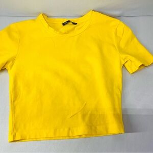 Zara Yellow Crop Top‎